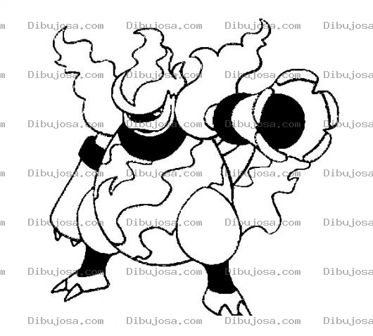 Dibujo para colorear Colorear A Maganon De Pokemon