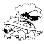 Dibujo para colorear Colorear Tortuga Torterra De Pokemon
