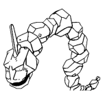 Dibujo para colorear Colorear Serpiente Onix De Pokemon