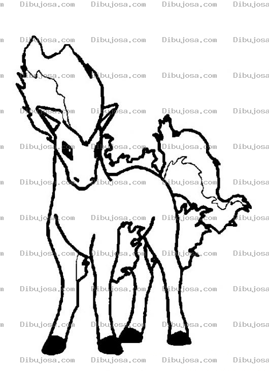 Dibujo para colorear Colorear Ponyta De Pokemon