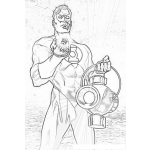 Dibujo para colorear Green Lantern Coloring Page Colorear Heroe De Linterna Verde