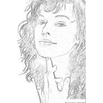 Dibujo para colorear Milla Jovovich Coloring Page Para Pintar Y Colorear