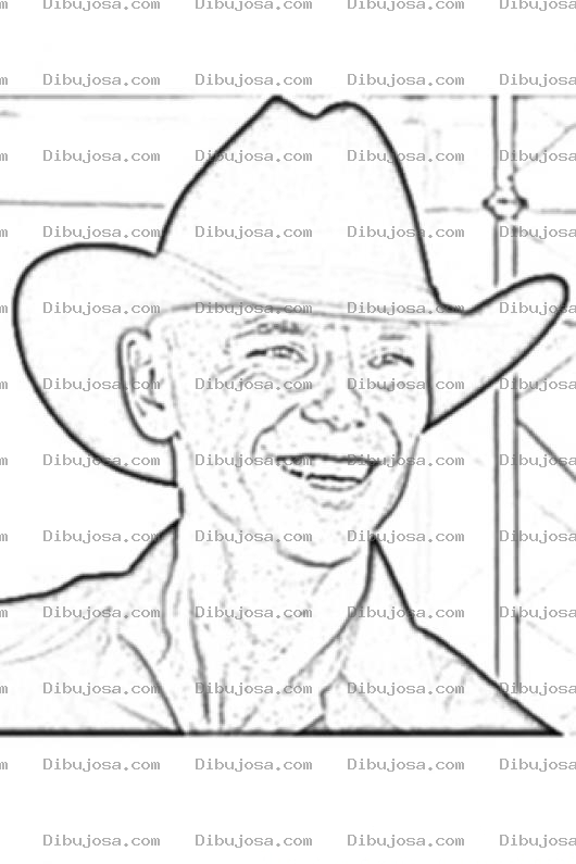 Dibujo para colorear Kenny Chesney Country Singer Coloring Page Para Pintar Y Colorear