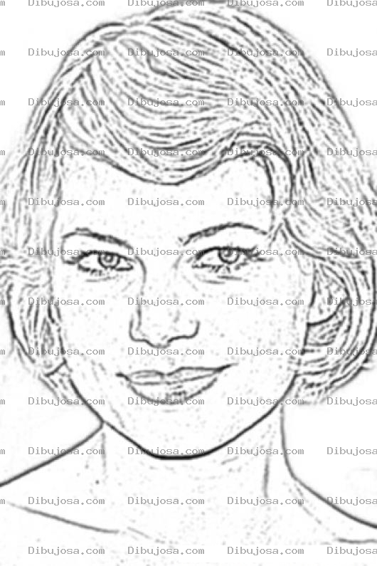 Dibujo para colorear Michelle Williams Coloring Page Para Pintar Y Colorear