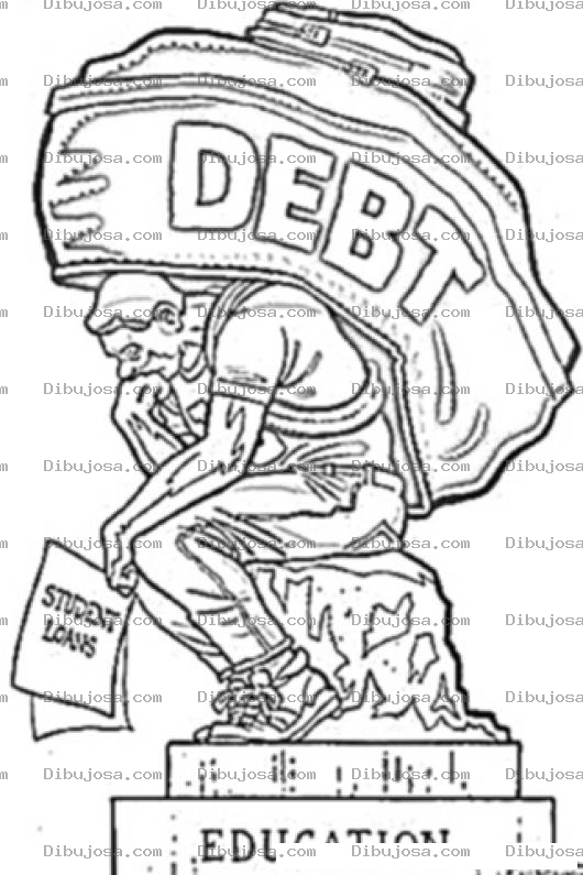 Dibujo para colorear Student Loans Debt Coloring Page