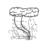 Dibujo para colorear Tornado Para Colorear Y Pintar