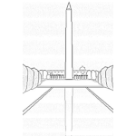 Dibujo para colorear Monumento De Wasington Para Colorear Y Pintar