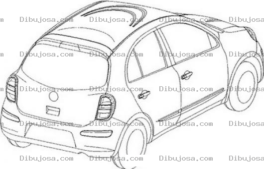 Dibujo para colorear Colorear Carro Hatchback