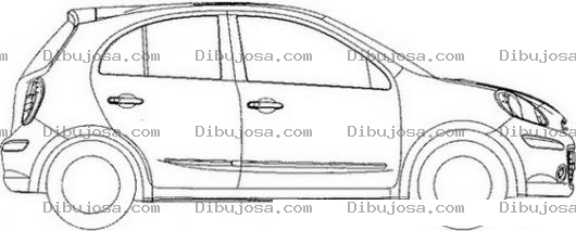 Dibujo para colorear Colorear Nissan Micra