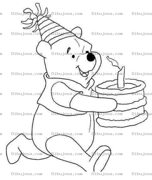 Dibujo para colorear Colorear a Winnie Pooh con un Pastel