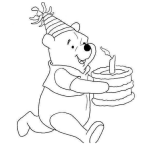 Dibujo para colorear Colorear a Winnie Pooh con un Pastel