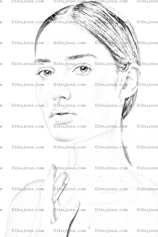Dibujo para colorear Colorear Mujer De Pelo Liso