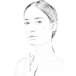 Dibujo para colorear Colorear Mujer De Pelo Liso