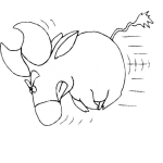 Dibujo para colorear Colorear Toro Enojado