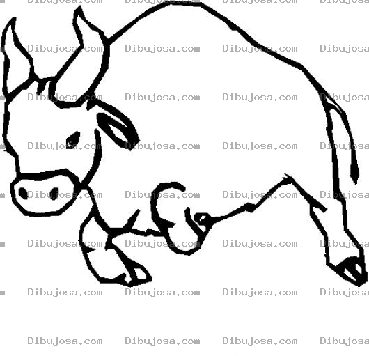 Dibujo para colorear Colorear Toro Corriendo