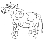 Dibujo para colorear Colorear Vaca Lechera Trompuda