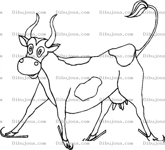 Dibujo para colorear Colorear Vaca Patinando Con Patines De Hielo