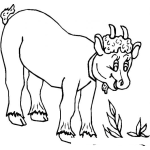 Dibujo para colorear Colorear Vaca Colocha Con Colita Cuta