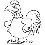 Dibujo para colorear Colorear Gallo Claudio
