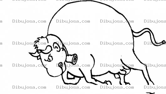 Dibujo para colorear Colorear Embestida De Toro