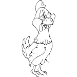 Dibujo para colorear Colorear Gallina Ilusionada