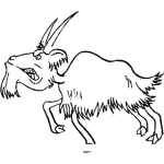 Dibujo para colorear Colorear Cabro Enojado
