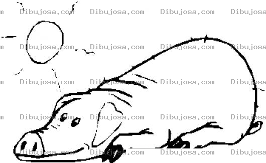 Dibujo para colorear Colorear Chanchita Acalorada