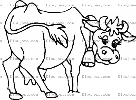 Dibujo para colorear Colorear Vaca Mostrando Las Pompas