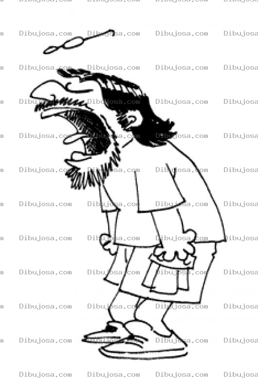 Dibujo para colorear Colorear Hombre Gritando