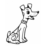 Dibujo para colorear Colorear Perrito Contento
