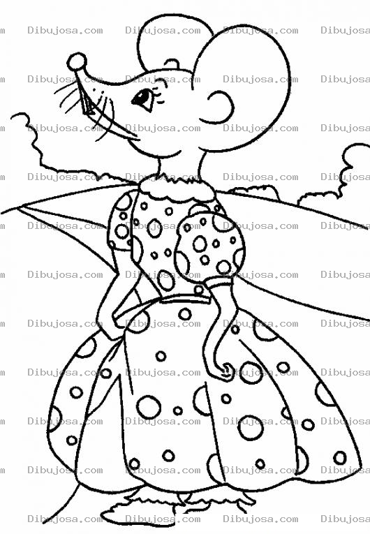 Dibujo para colorear Colorer Rantoncita Con Vestidito