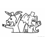 Dibujo para colorear Colorear Burrito Y Elefantito