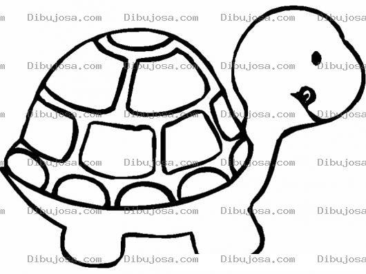 Dibujo para colorear Colorear Tortugita Sacando La Lengua