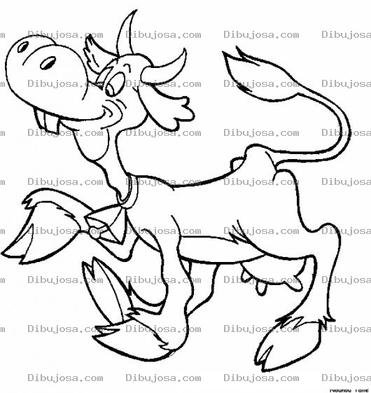 Dibujo para colorear Colorear Vaca Dientuda Con Dientes De Conejo