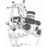Dibujo para colorear Colorear Barco Del Pato Donald