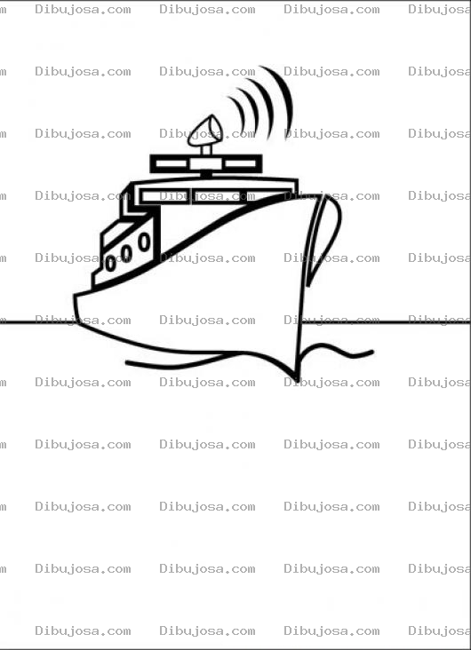 Dibujo para colorear Colorear Barco Policia