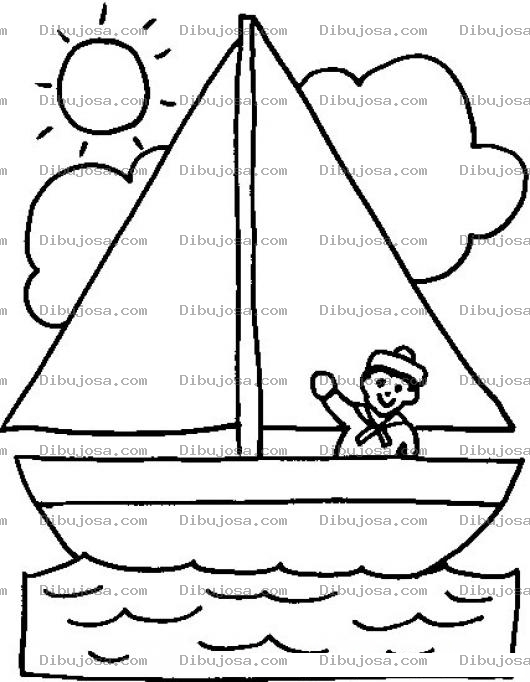 Dibujo para colorear Colorear Marinerito En Su Barquito