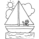 Dibujo para colorear Colorear Marinerito En Su Barquito