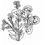 Dibujo para colorear mariposa para pintar