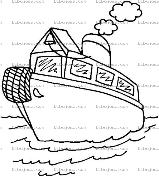 Dibujo para colorear Dibujo De Barco Con Ventanas De Vidrio Para Colorear