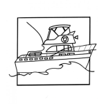 Dibujo para colorear Colorear Yate Con Barandas