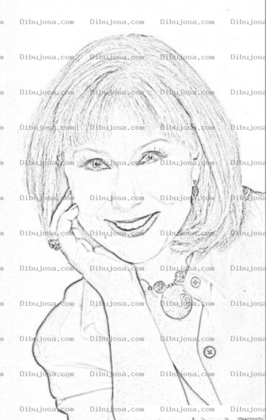 Dibujo para colorear Dibujo De Cristina Saralegui Para Colorear Y Pintar