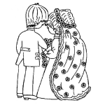 Dibujo para colorear Boda De Precious Moments Para Colorear