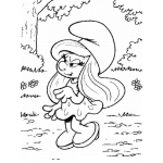 Dibujo para colorear Colorear Pitufina
