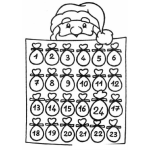 Dibujo para colorear Colorear Calendario De Santa Con Los Dias Que Faltan Para Navidad