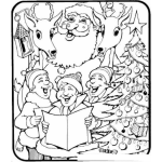 Dibujo para colorear Dibujo De Villancicos Navidenos Para Colorear