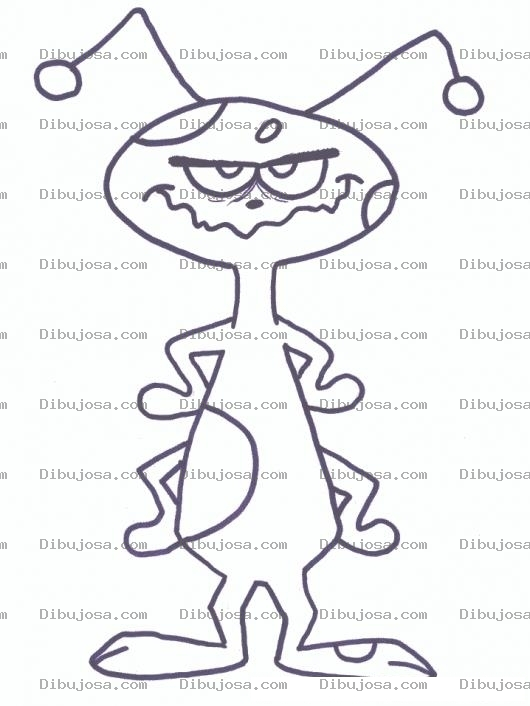 Dibujo para colorear Colorear Extraterrestre Con 4 Brazos