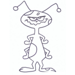Dibujo para colorear Colorear Extraterrestre Con 4 Brazos