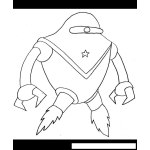 Dibujo para colorear Colorear Robot Flotante Con Tenazas