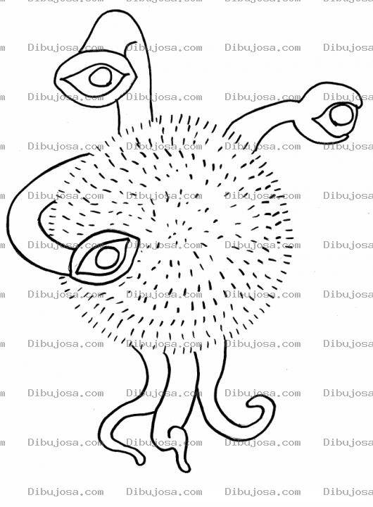 Dibujo para colorear Colorear Pulpo Extraterrestre De 3 Ojos